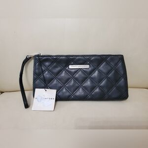 Marc Jacobs small black quilted wristlet
